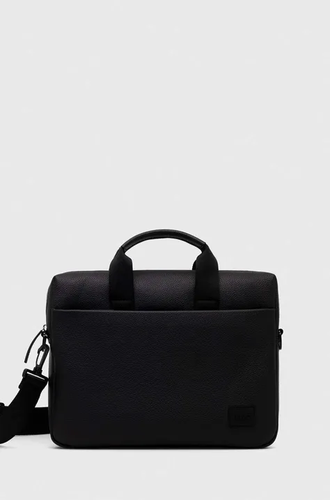 Τσάντα φορητού υπολογιστή HUGO χρώμα: μαύρο