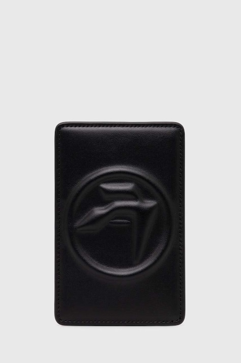 Kožené pouzdro na karty AMBUSH Amblem Card Case černá barva, BMND009S24LEA