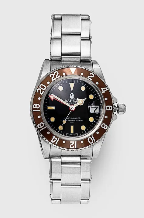 A Bathing Ape zegarek Classic Type 2 Bapex męski kolor brązowy 1J30187009