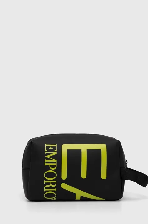Kozmetična torbica EA7 Emporio Armani črna barva