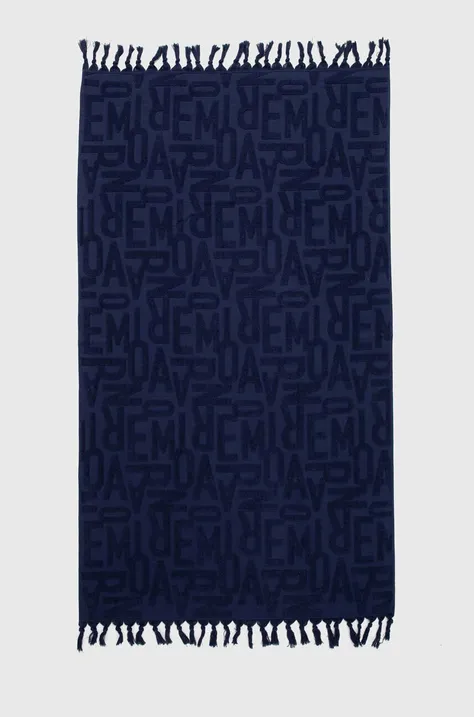 Brisača za plažo Emporio Armani Underwear mornarsko modra barva, 231762 4R452