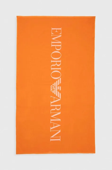 Emporio Armani Underwear ręcznik bawełniany kolor pomarańczowy