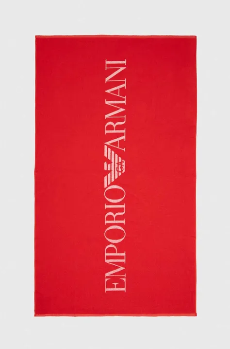 Бавовняний рушник Emporio Armani Underwear колір червоний