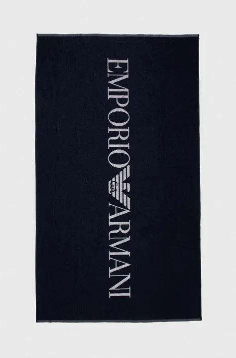 Бавовняний рушник Emporio Armani Underwear колір синій