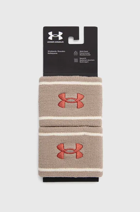 Trak za zapestje Under Armour 2-pack bež barva