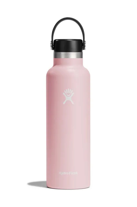 Θερμικό μπουκάλι Hydro Flask 21 Oz Standard Flex Cap Trillium χρώμα: ροζ, S21SX678