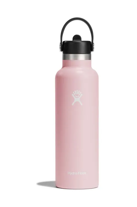 Термічна пляшка Hydro Flask 21 Oz Standard Flex Straw Cap Trillium колір рожевий S21FS678