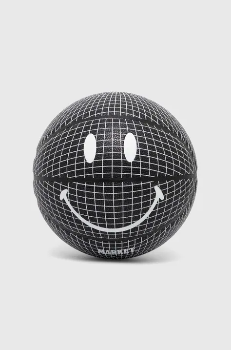 Lopta Market Smiley Grid Basketball čierna farba, 360001475