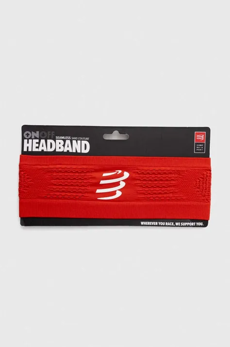 Traka za glavu Compressport Headband On/Off boja: crvena, XBNU3903