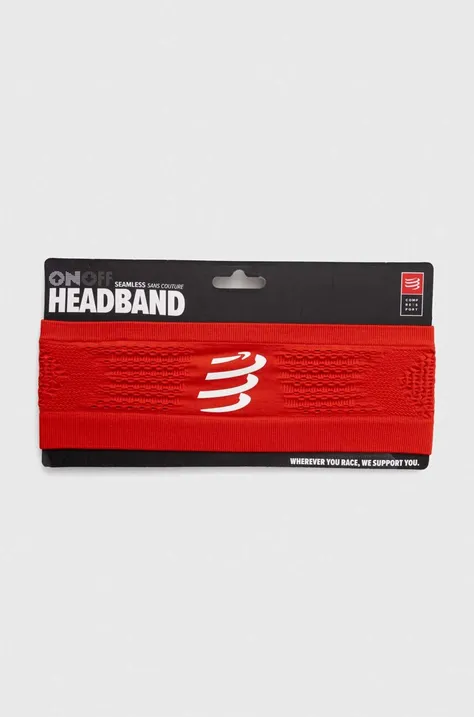 Čelenka Compressport Headband On/Off červená barva, XBNU3903
