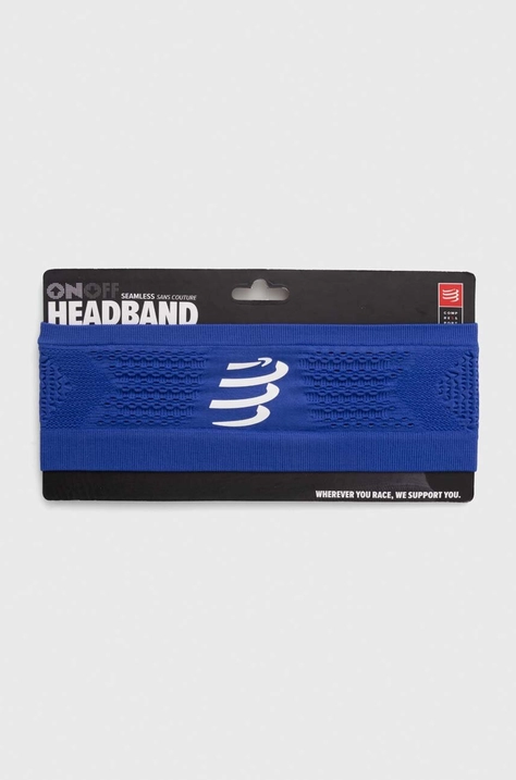 Лента за глава Compressport Headband On/Off в синьо XBNU3905