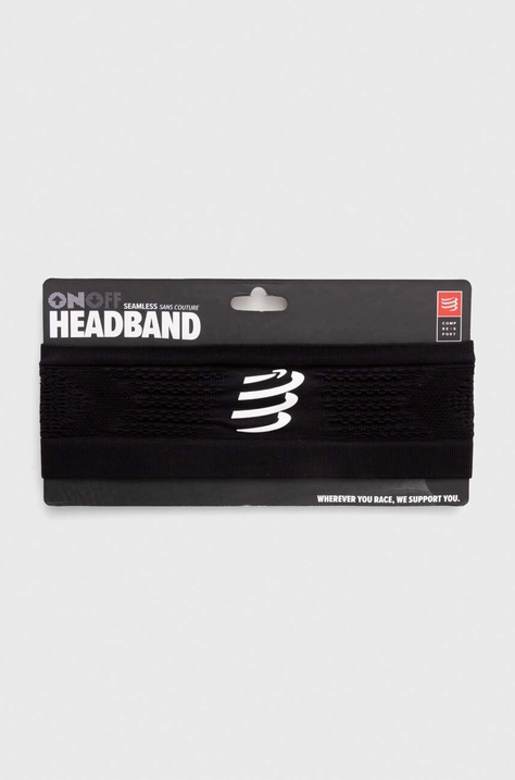 Traka za glavu Compressport Headband On/Off boja: crna, XBNU3909