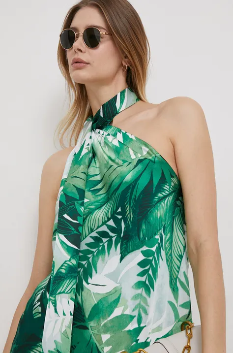 Lauren Ralph Lauren bluzka damska kolor zielony wzorzysta