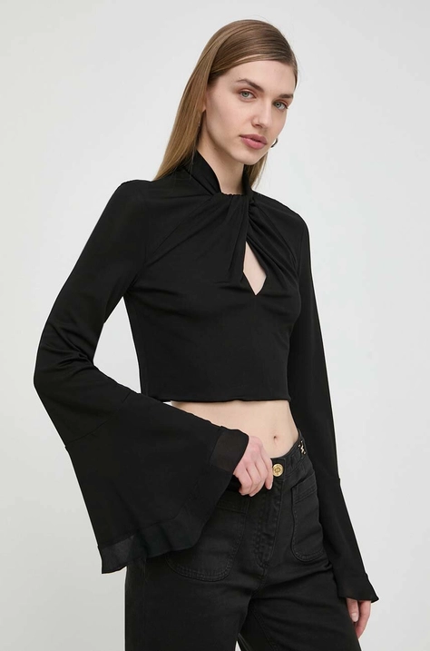 Bluza Twinset za žene, boja: crna, bez uzorka