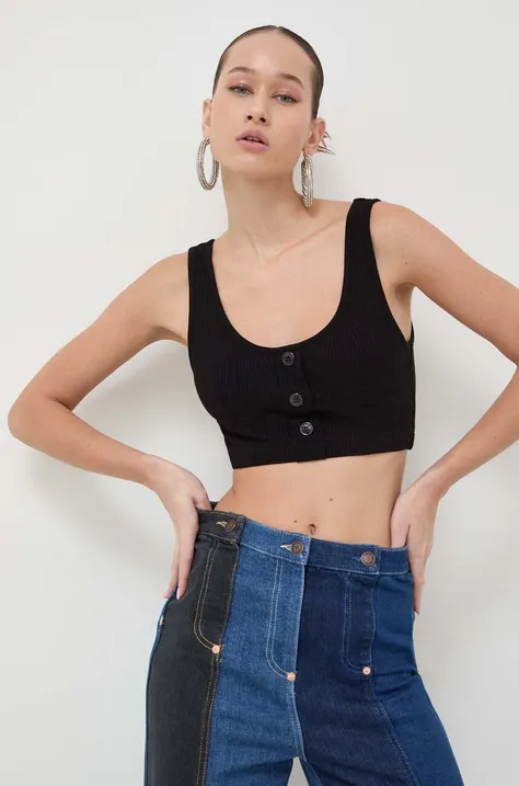 Moschino Jeans top damski kolor czarny