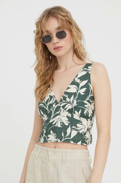 Lanen top Abercrombie & Fitch zelena barva