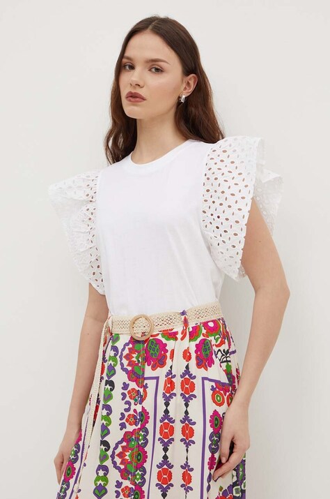 Блуза United Colors of Benetton дамска в бяло с изчистен дизайн