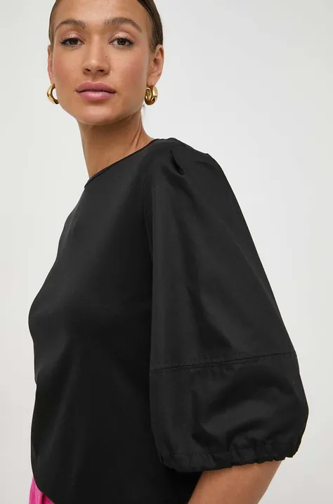 Блузка Max Mara Leisure жіноча колір чорний однотонна