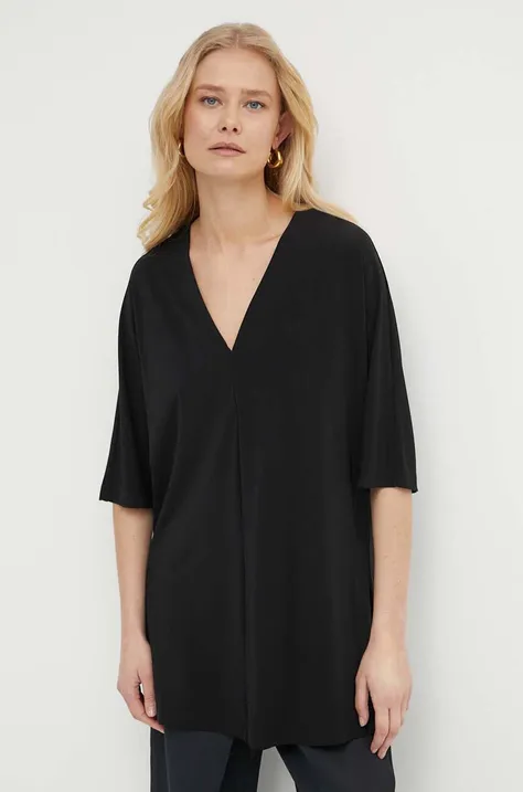 Bluza Max Mara Leisure za žene, boja: crna, bez uzorka, 2416941068600