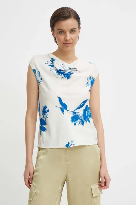 Majica Calvin Klein ženska, bež barva, K20K207036