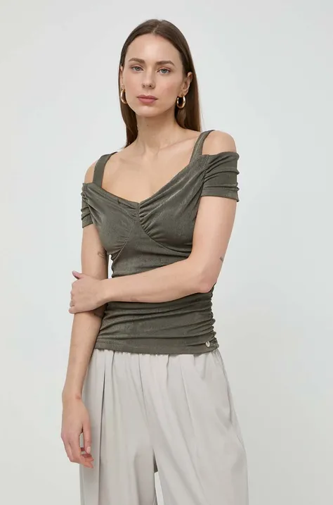Majica Guess EMILY ženska, zelena barva, W4GP17 KBEM0