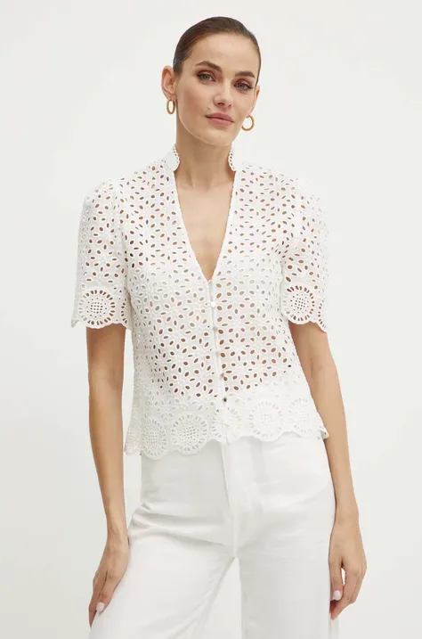 Pamučna košulja Morgan CFLAM za žene, boja: bijela, regular, CFLAM