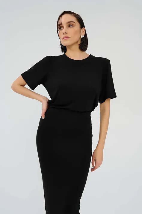 Saint Body bluza femei, culoarea negru, neted