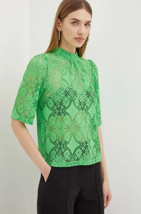 Блузка Morgan DVIVI жіноча колір зелений візерунок DVIVI