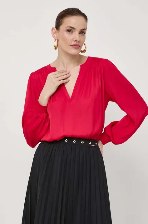 Блузка Morgan жіноча колір червоний однотонна