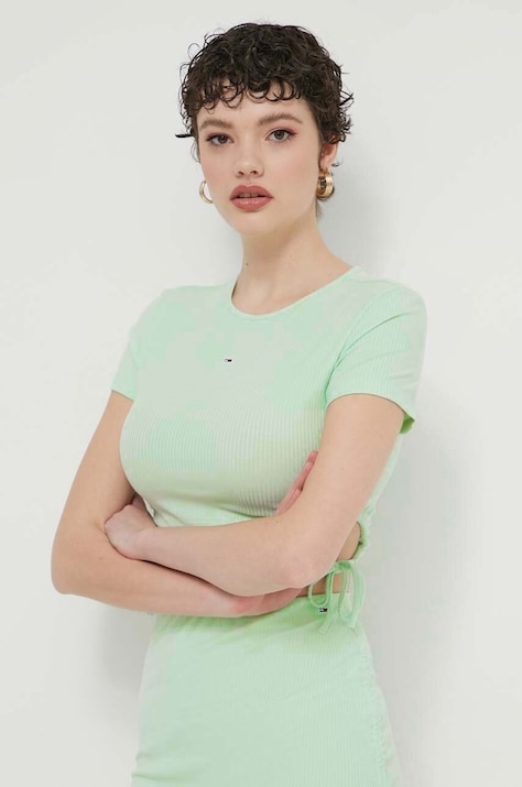 Тениска Tommy Jeans в зелено DW0DW17902