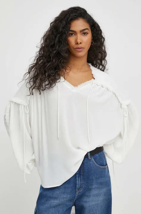 Bluza MUNTHE za žene, boja: bijela, bez uzorka