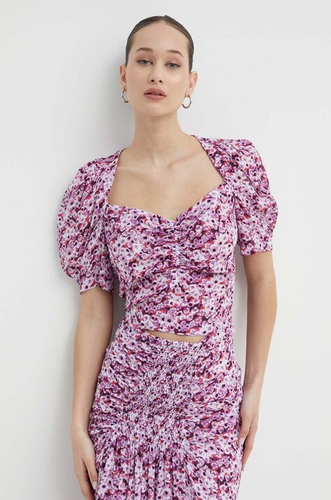 IRO bluza din amestec de matase modelator