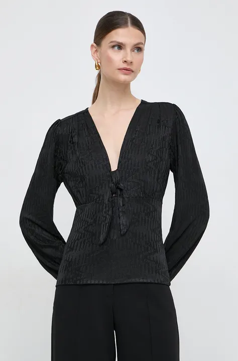Блуза Morgan в черно с изчистен дизайн