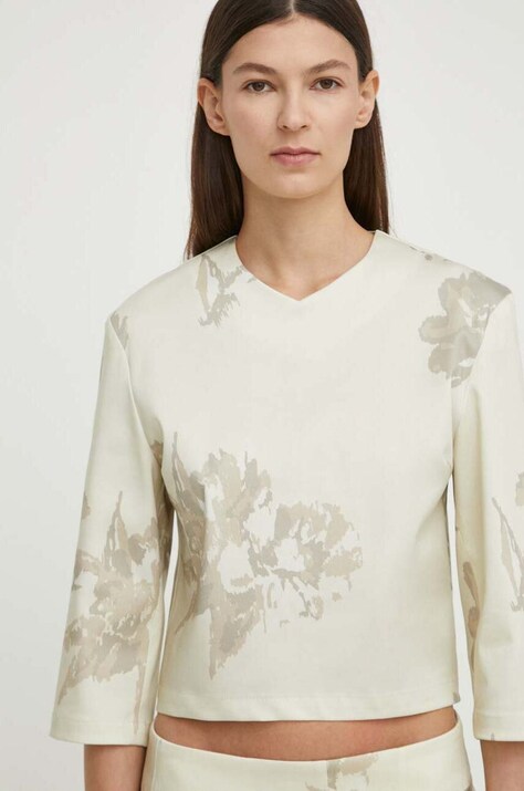 Remain bluza femei, culoarea bej, modelator