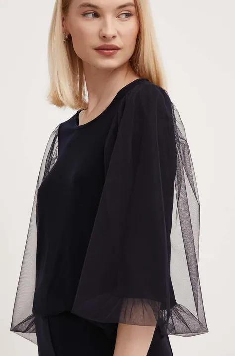 Блуза Joseph Ribkoff в тъмносиньо с изчистен дизайн 241042