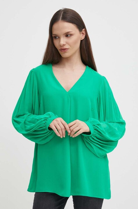 Joseph Ribkoff bluza femei, culoarea verde, neted, 241173