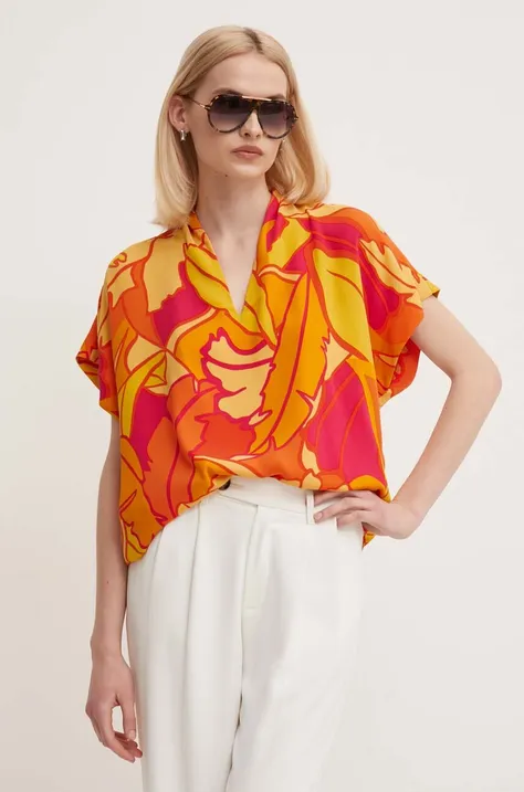 Блузка Joseph Ribkoff жіноча колір помаранчевий візерунок 242008