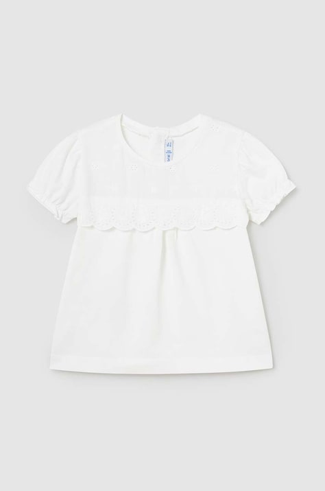 Mayoral bluza bebe culoarea alb, neted