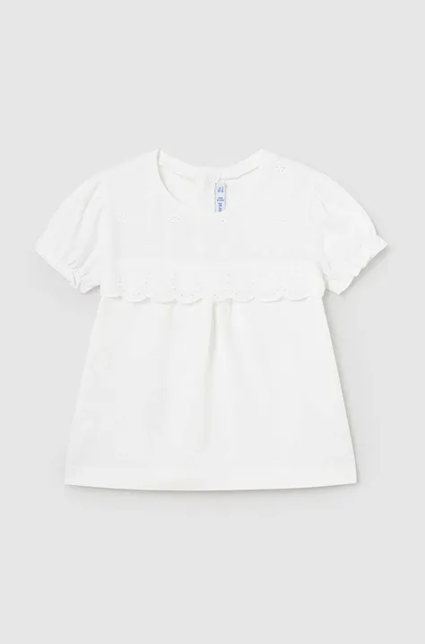 Bluza za bebe Mayoral boja: bijela, bez uzorka