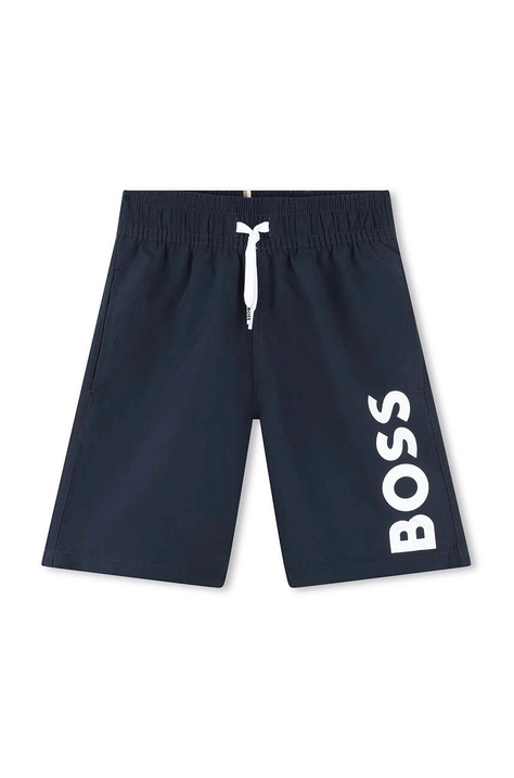 BOSS pantaloni scurti de baie copii culoarea albastru marin