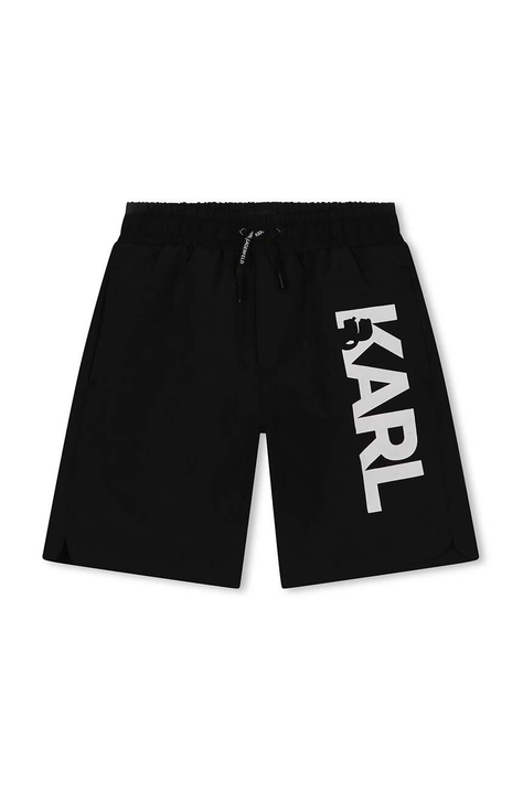 Karl Lagerfeld pantaloni scurti de baie copii culoarea negru