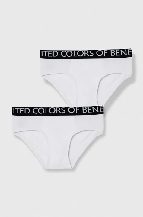 Дитячі труси United Colors of Benetton 2-pack колір білий