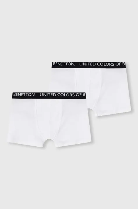 Boxerky United Colors of Benetton 2-pak biela farba
