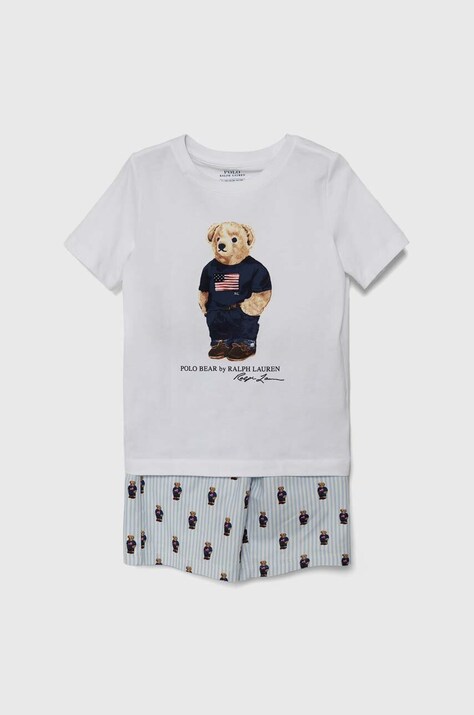 Dječja pamučna pidžama Polo Ralph Lauren s uzorkom