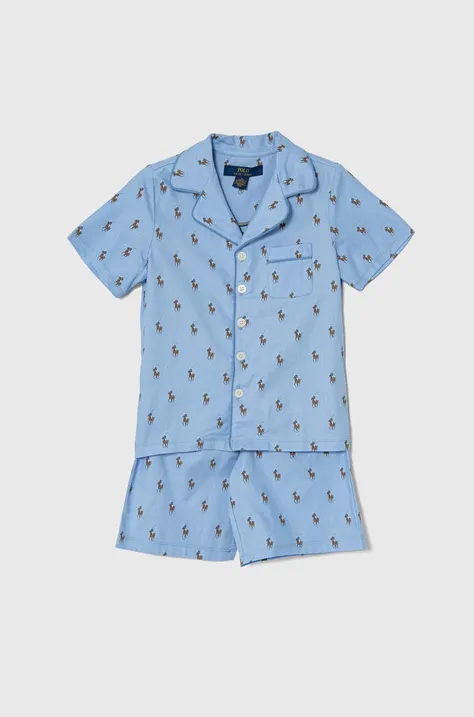 Detské bavlnené pyžamo Polo Ralph Lauren vzorovaná
