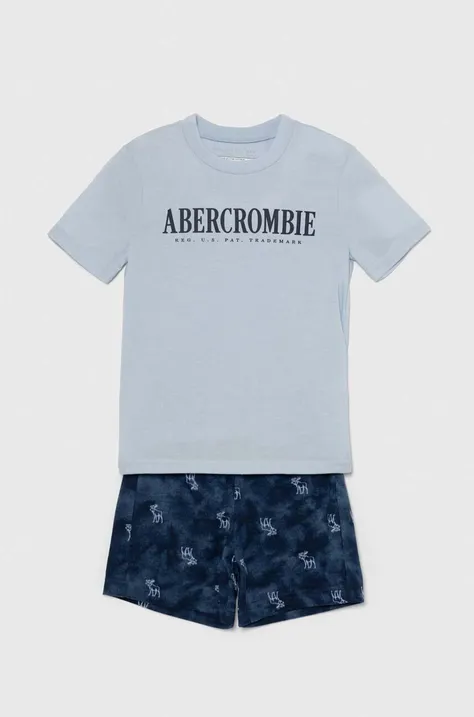 Abercrombie & Fitch piżama dziecięca kolor niebieski wzorzysta