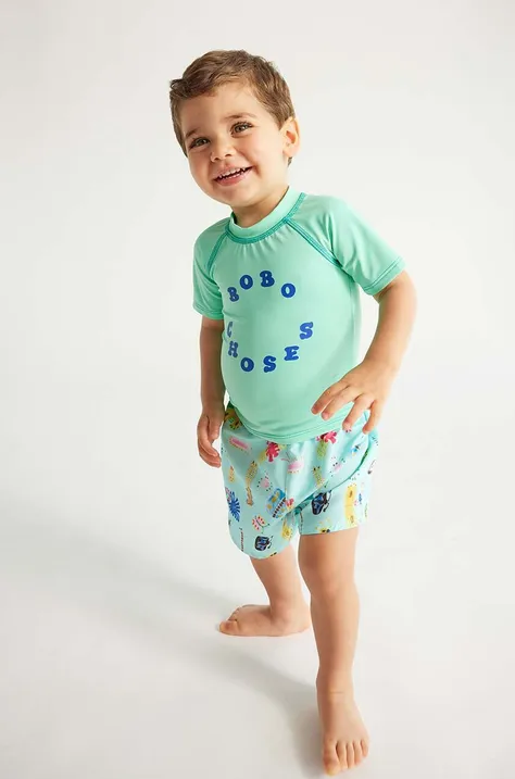 Detské plavkové tričko Bobo Choses tyrkysová farba