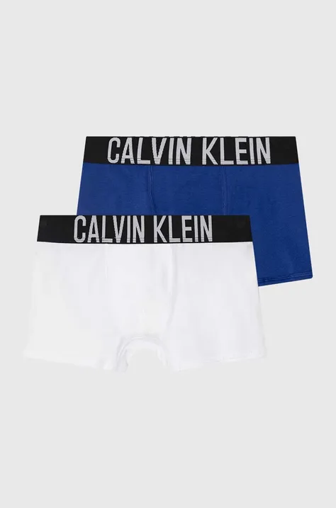 Detské boxerky Calvin Klein Underwear 2-pak tmavomodrá farba