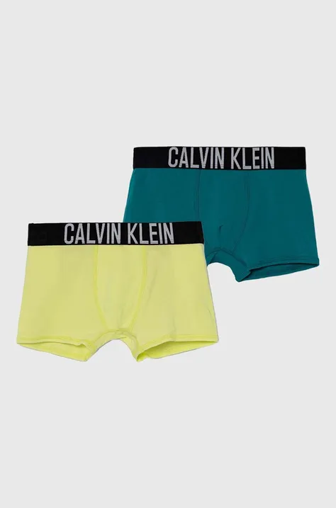 Dětské boxerky Calvin Klein Underwear 2-pack zelená barva
