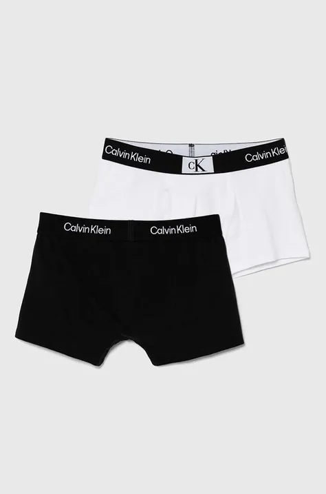 Detské boxerky Calvin Klein Underwear 2-pak čierna farba